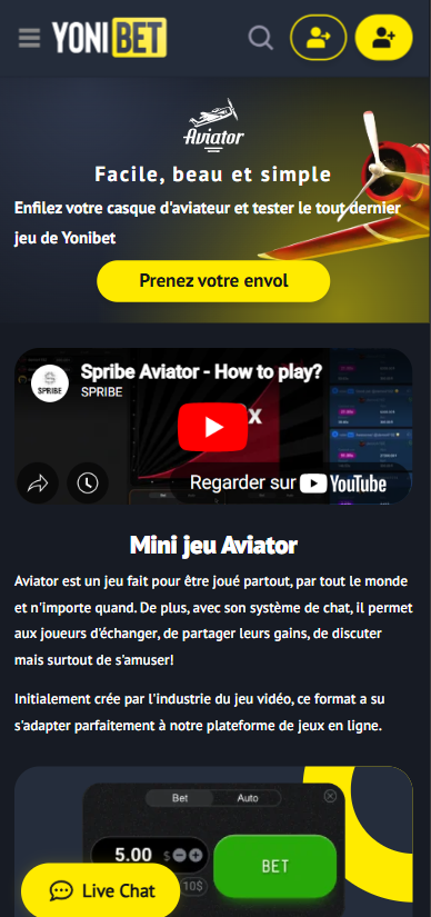Yonibet casino en ligne suisse