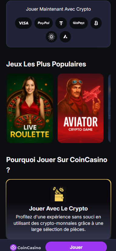 Coincasino machines à sous