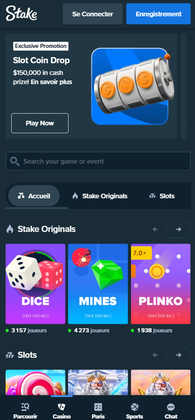 Stake casino en ligne suisse