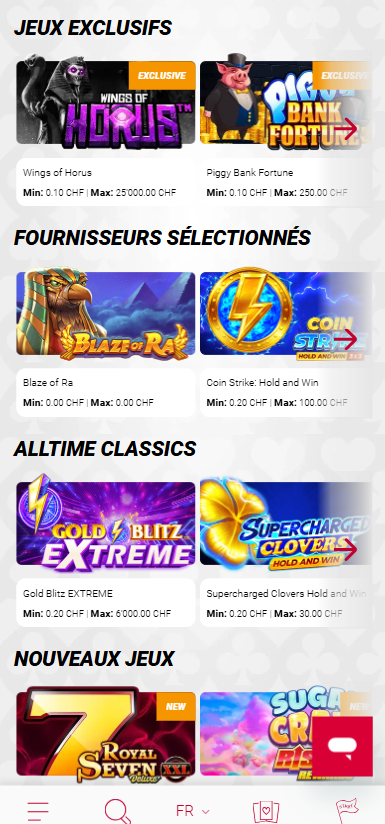 Jackpots.ch machines à sous
