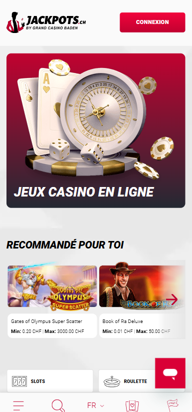 Jackpots.ch casino en ligne